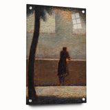 Impressionist Wall Art - Man Leaning on a Parapet - Seurat’s Reflective Art Print