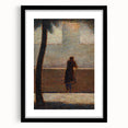 Impressionist Wall Art - Man Leaning on a Parapet - Seurat’s Reflective Art Print
