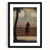 Impressionist Wall Art - Man Leaning on a Parapet - Seurat’s Reflective Art Print