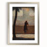 Impressionist Wall Art - Man Leaning on a Parapet - Seurat’s Reflective Art Print