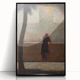 Impressionist Wall Art - Man Leaning on a Parapet - Seurat’s Reflective Art Print