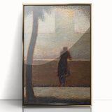 Impressionist Wall Art - Man Leaning on a Parapet - Seurat’s Reflective Art Print