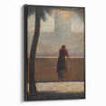 Impressionist Wall Art - Man Leaning on a Parapet - Seurat’s Reflective Art Print