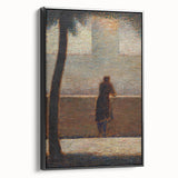Impressionist Wall Art - Man Leaning on a Parapet - Seurat’s Reflective Art Print