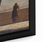 Impressionist Wall Art - Man Leaning on a Parapet - Seurat’s Reflective Art Print
