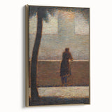 Impressionist Wall Art - Man Leaning on a Parapet - Seurat’s Reflective Art Print