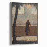 Impressionist Wall Art - Man Leaning on a Parapet - Seurat’s Reflective Art Print