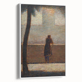 Impressionist Wall Art - Man Leaning on a Parapet - Seurat’s Reflective Art Print