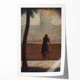 Impressionist Wall Art - Man Leaning on a Parapet - Seurat’s Reflective Art Print
