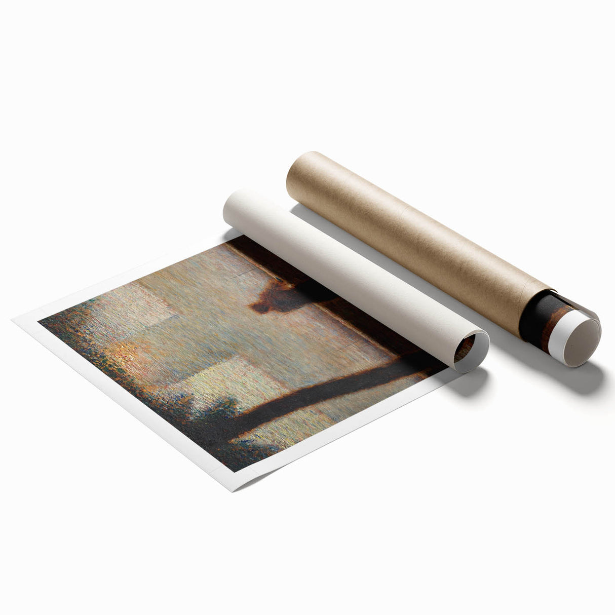 Impressionist Wall Art - Man Leaning on a Parapet - Seurat’s Reflective Art Print