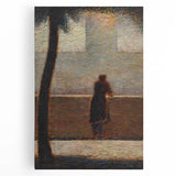 Impressionist Wall Art - Man Leaning on a Parapet - Seurat’s Reflective Art Print