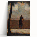 Impressionist Wall Art - Man Leaning on a Parapet - Seurat’s Reflective Art Print