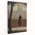 Impressionist Wall Art - Man Leaning on a Parapet - Seurat’s Reflective Art Print