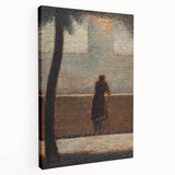 Impressionist Wall Art - Man Leaning on a Parapet - Seurat’s Reflective Art Print