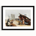 Realism Art Prints - Beach Scene, Cullercoats by Winslow Homer Coastal Art