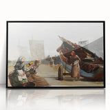 Realism Art Prints - Beach Scene, Cullercoats by Winslow Homer Coastal Art