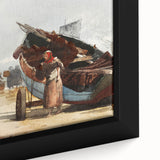 Realism Art Prints - Beach Scene, Cullercoats by Winslow Homer Coastal Art