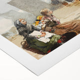 Realism Art Prints - Beach Scene, Cullercoats by Winslow Homer Coastal Art