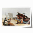 Realism Art Prints - Beach Scene, Cullercoats by Winslow Homer Coastal Art