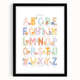 Educational Nursery Wall Decor - Colorful Alphabet Learning Print