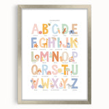 Educational Nursery Wall Decor - Colorful Alphabet Learning Print