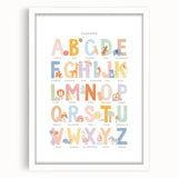 Educational Nursery Wall Decor - Colorful Alphabet Learning Print