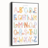 Educational Nursery Wall Decor - Colorful Alphabet Learning Print