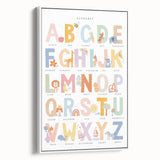Educational Nursery Wall Decor - Colorful Alphabet Learning Print