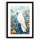 Elegant Cockatoo Nursery Wall Art - Kids Room Prints & Decor