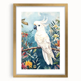Elegant Cockatoo Nursery Wall Art - Kids Room Prints & Decor