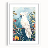 Elegant Cockatoo Nursery Wall Art - Kids Room Prints & Decor