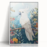 Elegant Cockatoo Nursery Wall Art - Kids Room Prints & Decor