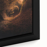 Extra large framed canvas featuring a textured, colorful abstract design on a black background, ideal for living room decor.