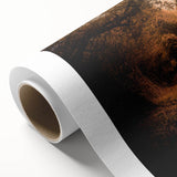 Art deco poster featuring a fall landscape in orange and brown tones on rolled canvas, ideal for nursery wall art.