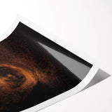 Extra large wall art featuring line art flowers in autumnal hues on a rolled canvas, ideal for large living room decor.