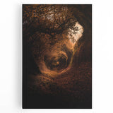 Large black and white abstract print on stretched canvas, depicting swirling patterns, ideal for kitchen wall art.