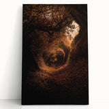 Large black and white abstract canvas depicting swirling patterns, ideal for kitchen wall art or bedroom ambiance.