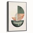 Contemporary Dining Art Pieces – Green & Peach Geometric Print