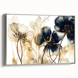 Elegant Floral Living Room Wall Art – Modern Botanical Canvas