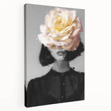 Abstract figurative stretched canvas art showcasing vibrant colors and dynamic shapes, highlighting contemporary design elements ideal for modern decor.