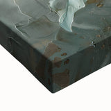 Close-up of vibrant abstract floral wall art on stretched canvas, showcasing bold colors and intricate details ideal for modern home decor. Perfect for adding a touch of elegance to any living space.