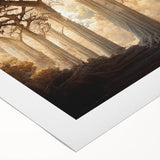 Abstract landscape wall art on rolled canvas showcasing vibrant colors and fluid patterns, perfect for modern home decor. Packaged securely in a cardboard tube for safe delivery.