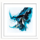 Fluid Abstract Art Collection – Teal, Gold, and Aqua Swirl Motion