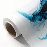 Fluid Abstract Art Collection – Teal, Gold, and Aqua Swirl Motion