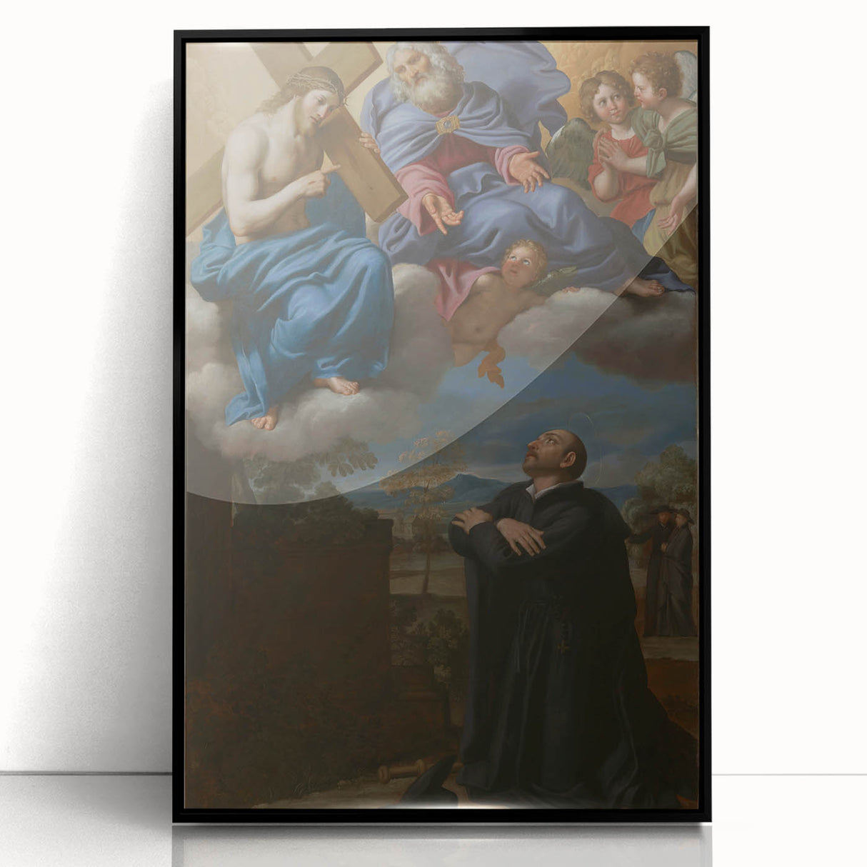 Baroque Art: Christ, God, and the Praying Saint – Classic Art Print