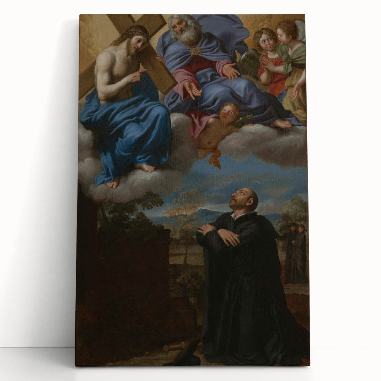 Baroque Art: Christ, God, and the Praying Saint – Classic Art Print