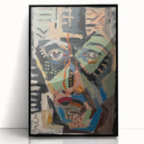 Man’s Face - Bold and Vibrant Expressionist Portrait by Weisz-Kubínčan