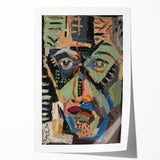 Man’s Face - Bold and Vibrant Expressionist Portrait by Weisz-Kubínčan