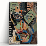 Man’s Face - Bold and Vibrant Expressionist Portrait by Weisz-Kubínčan