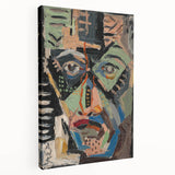 Man’s Face - Bold and Vibrant Expressionist Portrait by Weisz-Kubínčan